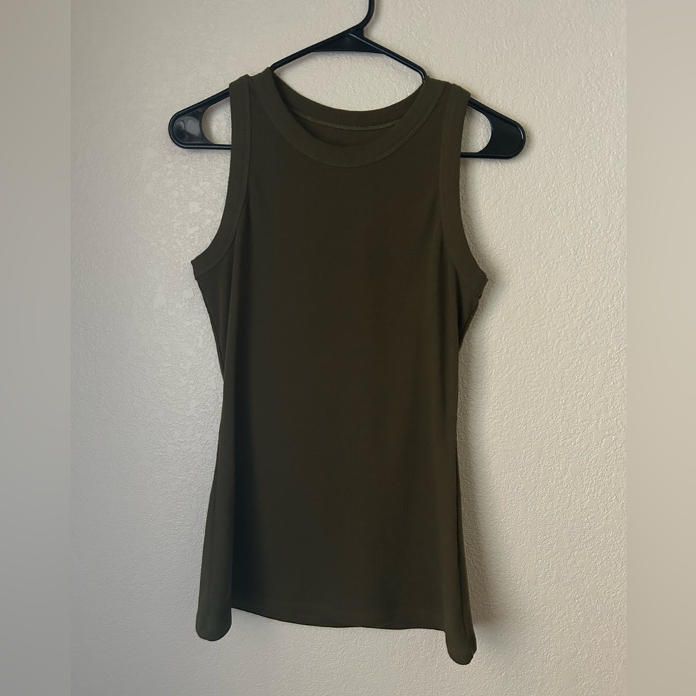 Olive Sleeveless Women's Top